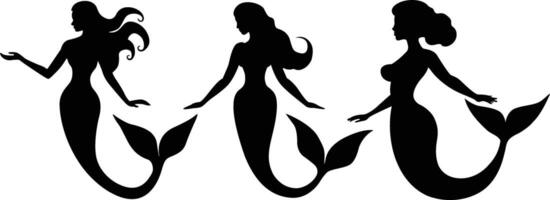 Mermaid Silhouette Vector