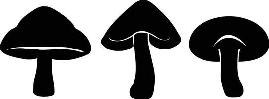 Mushroom Silhouette Vector Illustration