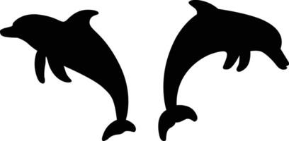 delfín silueta vector