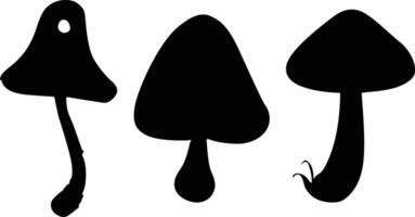 Mushroom Silhouette Vector Illustration