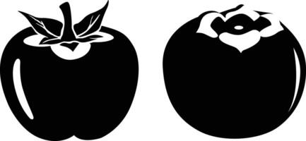 Persimmon Silhouette Vector