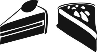 Cake Slice Silhouette Vector