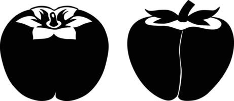 Persimmon Silhouette Vector