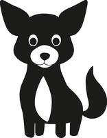 Cartoon Dog Silhouette Vector Isolated