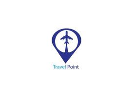 Vector logo design templates for map point with  airlines, airplane tickets, travel agencies - planes and emblems