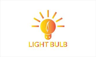 Stylized set of vector lightbulbs. Collection colorful logotypes.