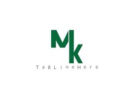 MK latter logo, modern design, initial based latter logo vector