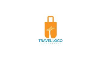 Vintage Retro Travel Bag Silhouette Icon Logo Design Vector