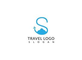 Intial latter S travel logo design. vector