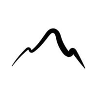 Mountains Line Art on the white background. Vector hill of outdoor design elements. EPS 10