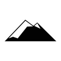 Mountains silhouettes on the white background. Vector hill of outdoor design elements. EPS 10