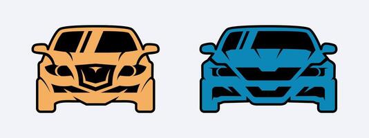 frente ver de coche icono, símbolo, diseño y ilustración vector