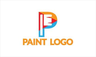 P letter for paint symbol illustration vector