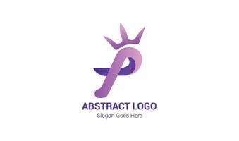 Latter p Logo Template vector Abstract Monogram Symbol