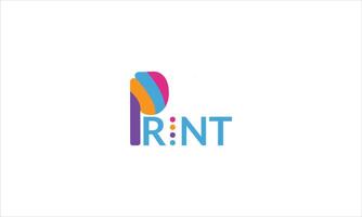 Digital print logo design template vector