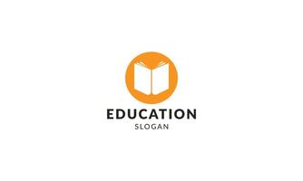 ilustración de vector de diseño de logotipo de educación