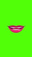 Woman Cartoon Character Lip-Sync Talking Animation Vertical On Green Screen video