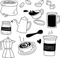 Cafe Element set vector