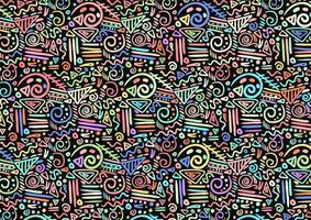 Colourful hand drawn doodle pattern vector