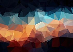 Abstract background with a dark low poly design vector