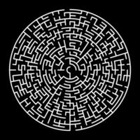 abstract background with circular maze design vector