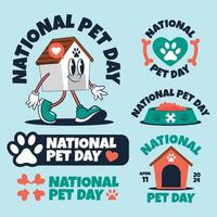 National Pet Day Vector Illustration