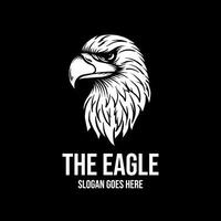 Eagle Mascot Head vector illustration on black background