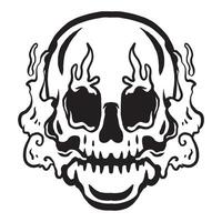 Drip skull cartoon vector art illustration