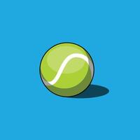 Green Baseball ball isolated on background. Sport equipment icon. Flat design vector illustration.