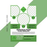 Creative food flyer template design vector