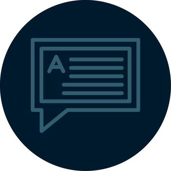 Answer Line Multi color Icon vector