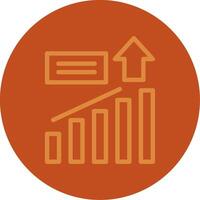 Growth Line Multi color Icon vector