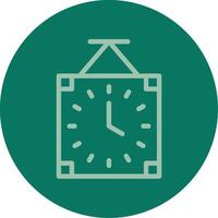 Clock Line Multi color Icon vector