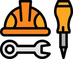 Helmet Working Icon vector