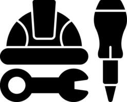 Helmet Working Icon vector