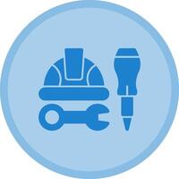 Helmet Working Icon vector