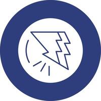 Bold Bolt Glyph Circle Icon vector