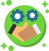 Collaboration Tailed Color Icon vector