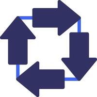 Counter Clockwise Arrows Solid Two Color Icon vector