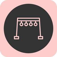 Monkey Bars Linear Round Icon vector