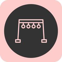 Monkey Bars Linear Round Icon vector