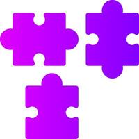 Jigsaw Solid Multi Gradient Icon vector