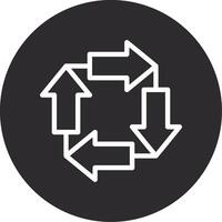 Counter Clockwise Arrows Inverted Icon vector