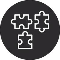 Jigsaw Inverted Icon vector