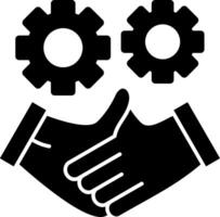 Collaboration Glyph Icon vector