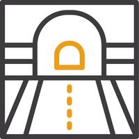 Tunnel Two Color Icon vector