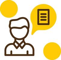 User Story Yellow Lieanr Circle Icon vector