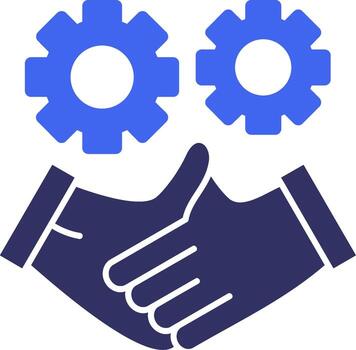 Collaboration Solid Two Color Icon vector