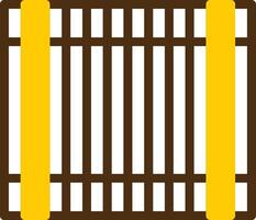 Bamboo Mat Yellow Lieanr Circle Icon vector