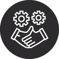 Collaboration Inverted Icon vector